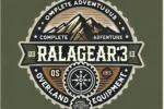 DALLE 2024 10 04 024159 A complete adventurous logo design for the company RalaGear13 specializing in overland equipment The logo should incorporate rugged off road elem